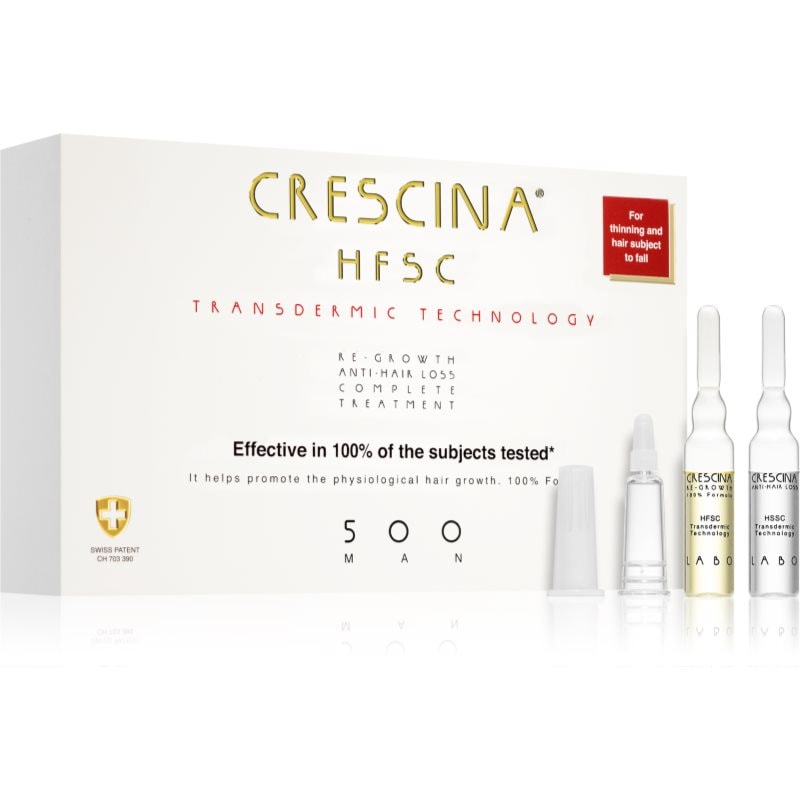 Crescina Transdermic 500 Re-Growth and Anti-Hair Loss грижа за растеж на косата против косопад за мъже - Грижа за коса - Сравни цени от 1 магазин с безплатна доставка