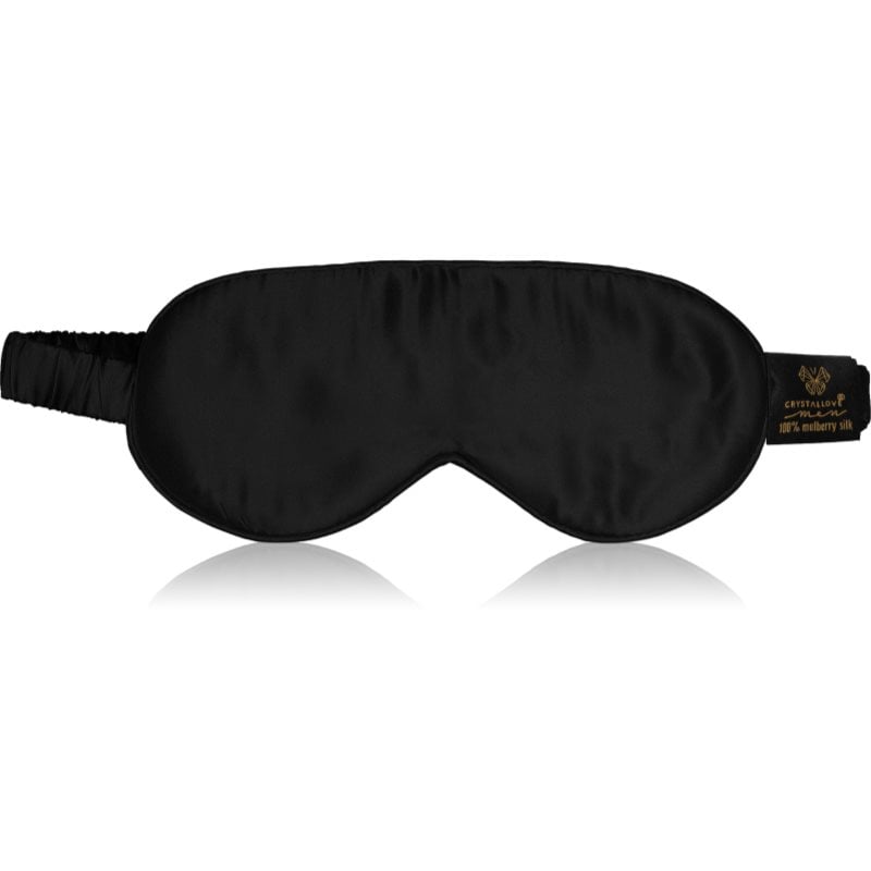 Crystallove Men Silk Eye Mask маска за сън Black