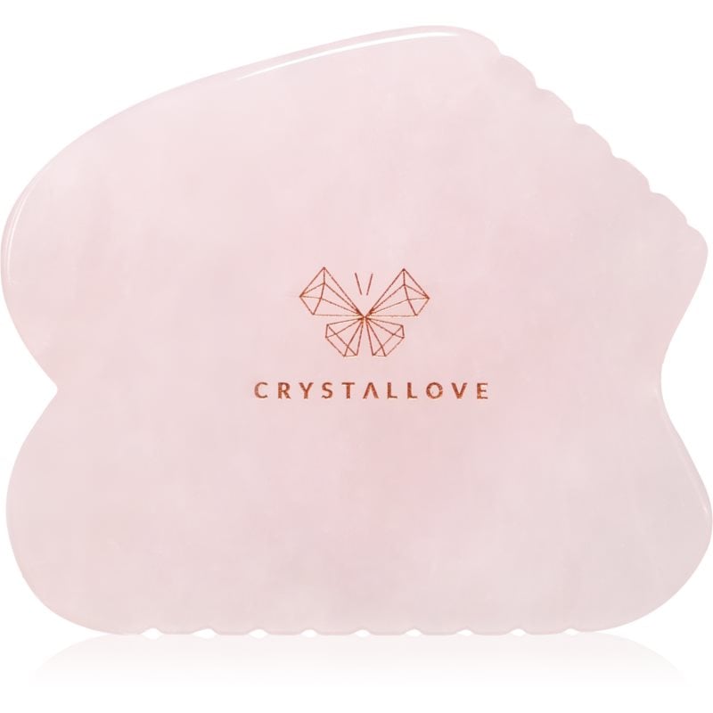 Crystallove Rose Quartz Contour Gua Sha масажно приспособление за лице