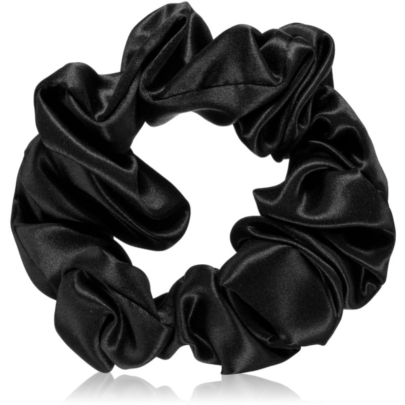 Crystallove Silk Scrunchie копринен ластик за коса Black