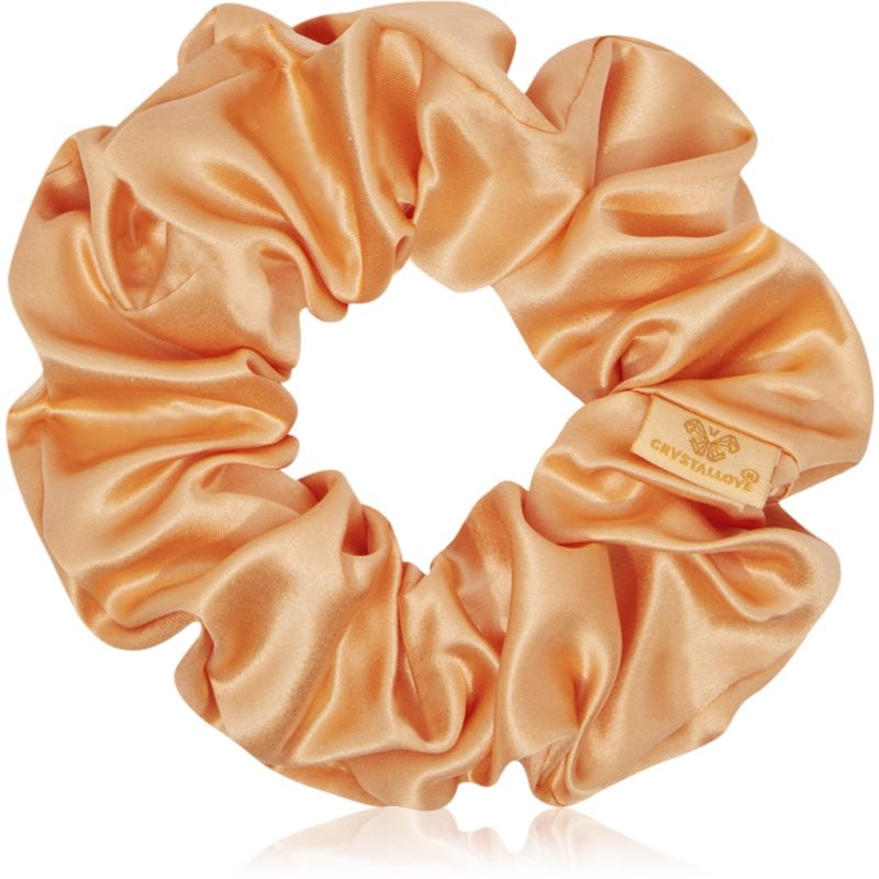 Crystallove Mulberry Silk Scrunchie копринен ластик за коса Peach fuzz