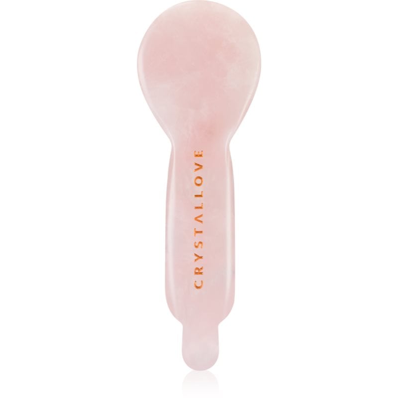 Crystallove Rose Quartz Spoon Eye Gua Sha уред за масаж на зоната около очите