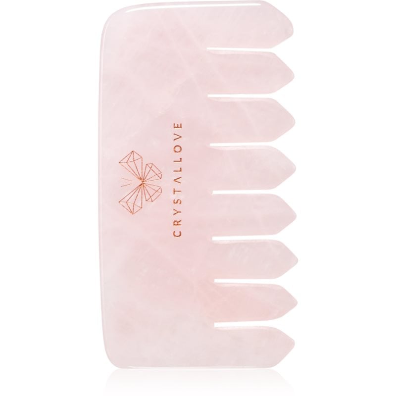 Crystallove Rose Quartz Comb масажно приспособление за коса и тяло