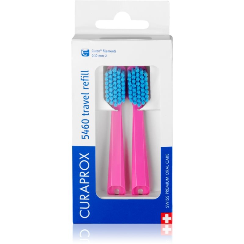 Curaprox Travel Set 2-pack комплект за пътуване резервни глави Pink (Blue) - Комплект - Сравни цени от 1 магазин с безплатна доставка