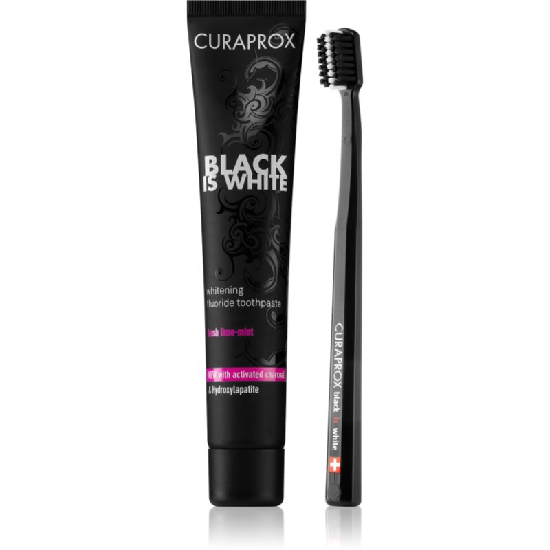 Curaprox Black is White Комплект за дентална грижа - Комплект - Сравни цени от 1 магазин с безплатна доставка