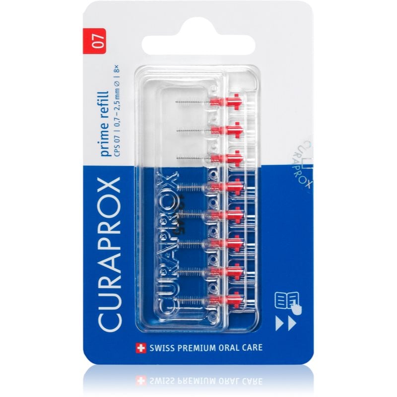 Curaprox Prime Refill резервни четки за междузъбно пространство в блистер CPS 07 0,7 - 2,5 mm