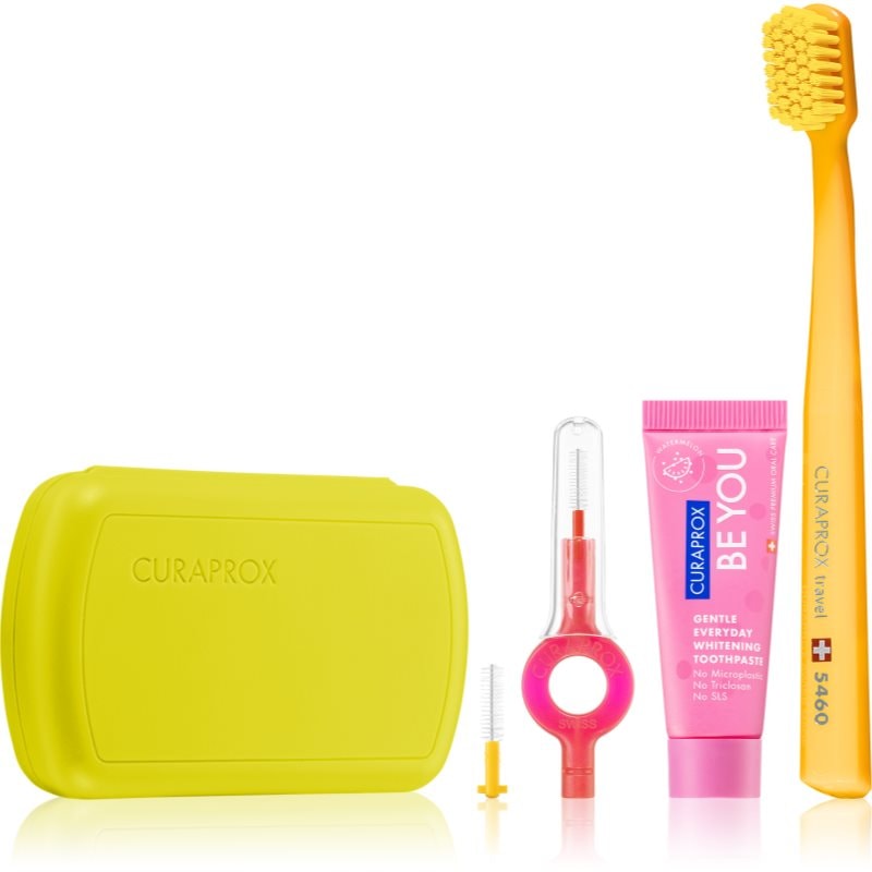 Curaprox Travel Set комплект за пътуване за зъби, език и венци Green - Комплект - Сравни цени от 1 магазин с безплатна доставка