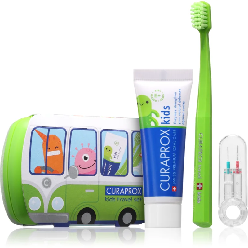Curaprox Kids Travel Set комплект за пътуване за зъби, език и венци за деца