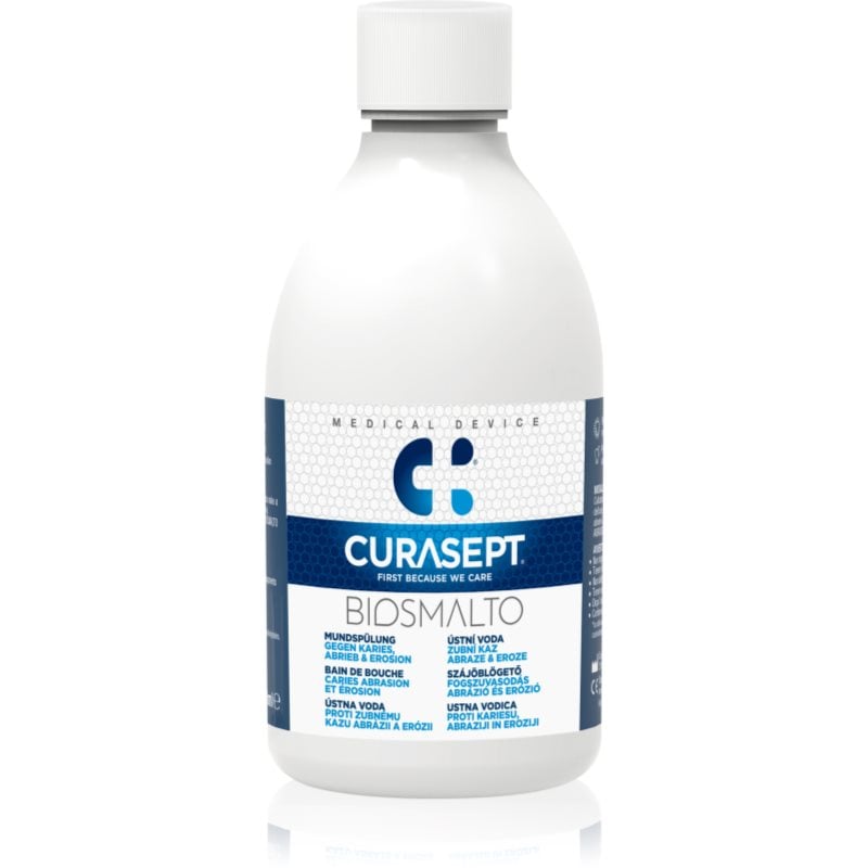 Curasept Biosmalto Caries Abrasion & Erosion вода за уста за подсилване и възстановяване на зъбния емайл