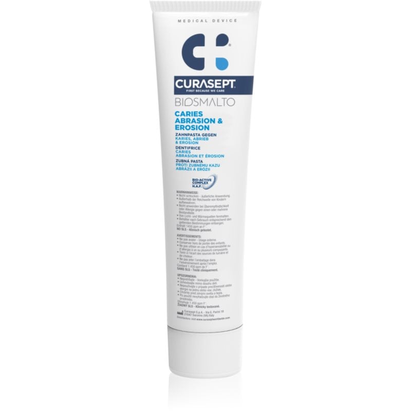 Curasept Caries Abrasion & Erosion паста за зъби, защитаваща от зъбен кариес
