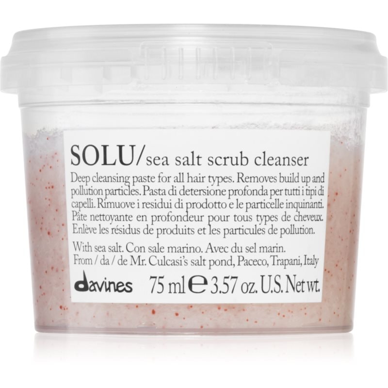 Davines Essential Haircare SOLU Sea Salt Scrub Cleanser почистващ пилинг за всички видове коса - Грижа за коса - Сравни цени от 1 магазин с безплатна доставка