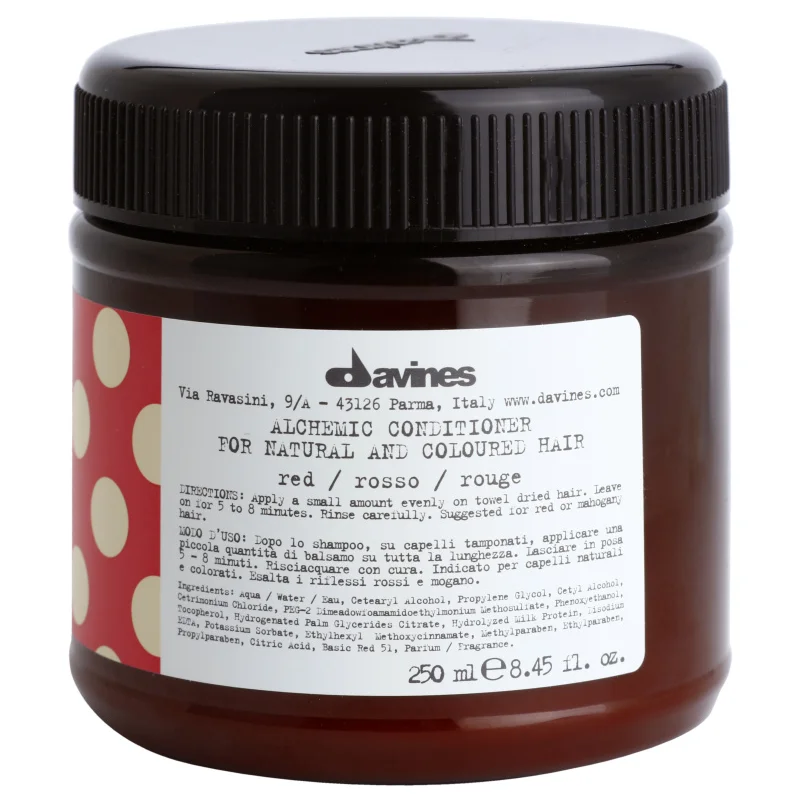 Davines Alchemic Conditioner Red хидратиращ балсам за подчертаване на цвета на косата - Грижа за коса - Сравни цени от 1 магазин с безплатна доставка