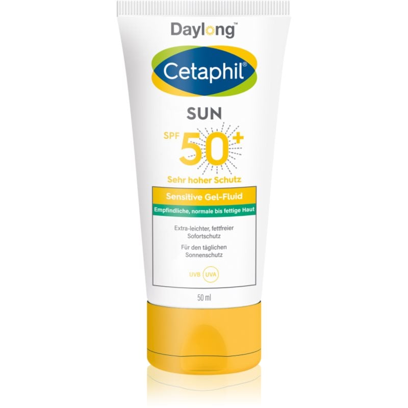 Daylong Cetaphil SUN Sensitive лек защитен флуид за чувствителна кожа на лицето SPF 50+