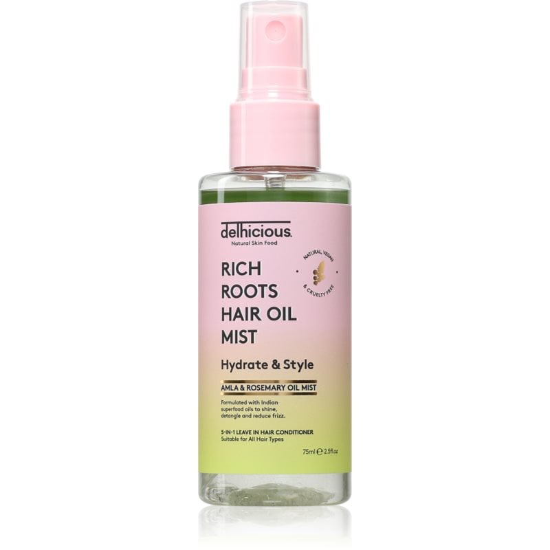 delhicious RICH ROOTS 5-in-1 Hair Oil Mist балсам в спрей без отмиване