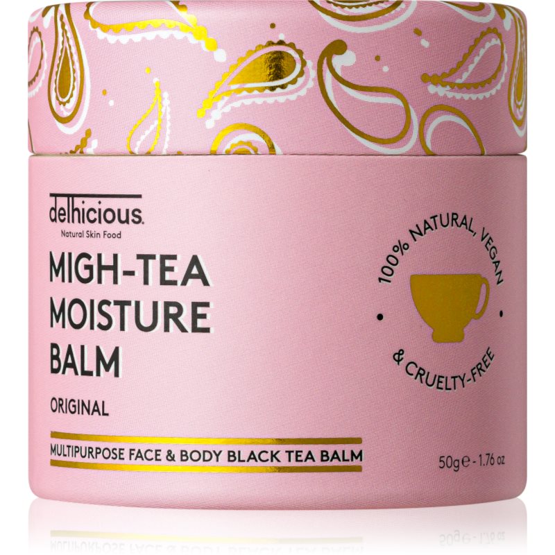 delhicious delhicious MIGH-TEA MOISTURE BALM мултифункционален балсам за много суха и чувствителна кожа - Унисекс парфюм 50мл - Сравни цени от 1 магазин с безплатна доставка