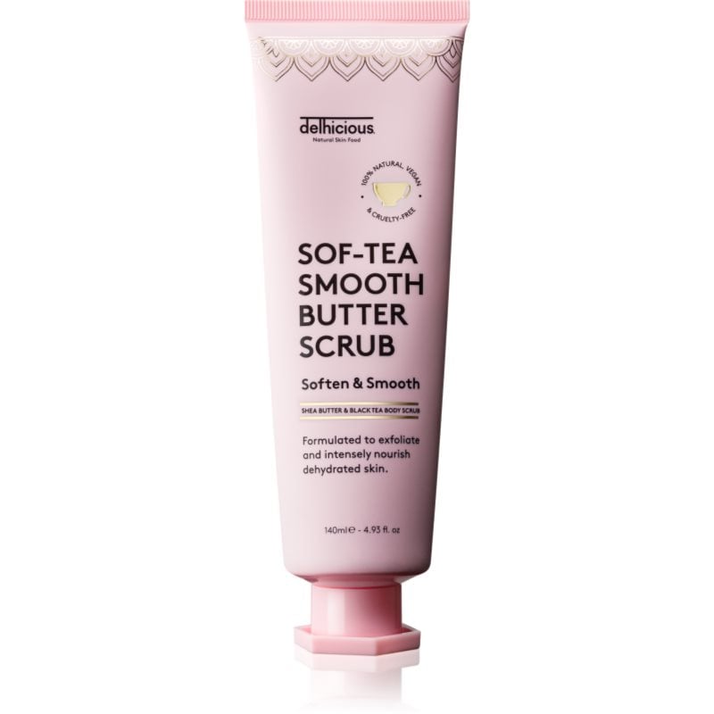 delhicious Sof-Tea Smooth Butter Scrub хидратиращ пилинг за тяло с ексфолиращо действие