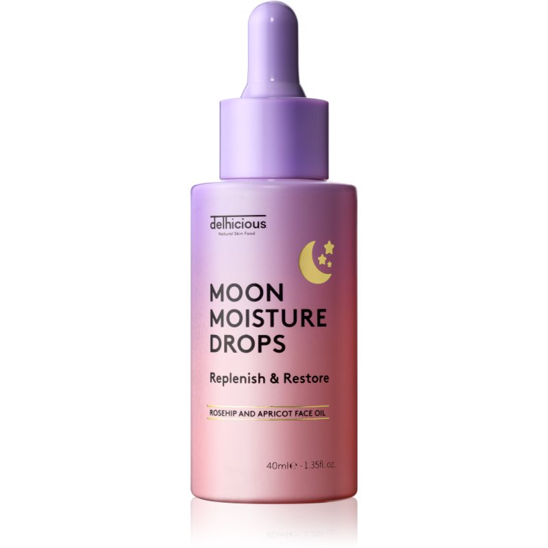 delhicious MOON MOISTURE DROPS подхранващ маслен серум за регенерация и възстановяване на кожата - Грижа за лице - Сравни цени от 1 магазин с безплатна доставка