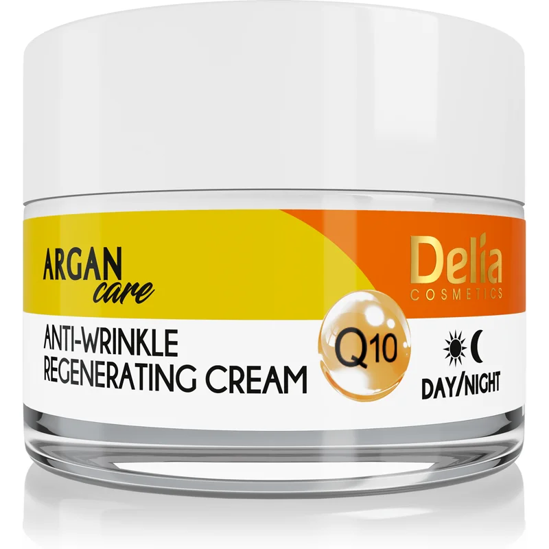 Delia Cosmetics Argan Care регенериращ противбръчков крем с коензим Q 10 - Грижа за лице - Сравни цени от 1 магазин с безплатна доставка