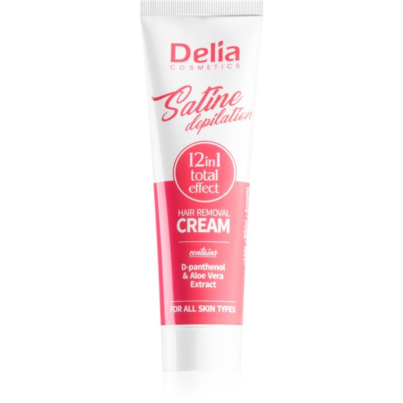 Delia Cosmetics Satine Depilation 12in1 Total Effect крем за депилация за всички видове кожа