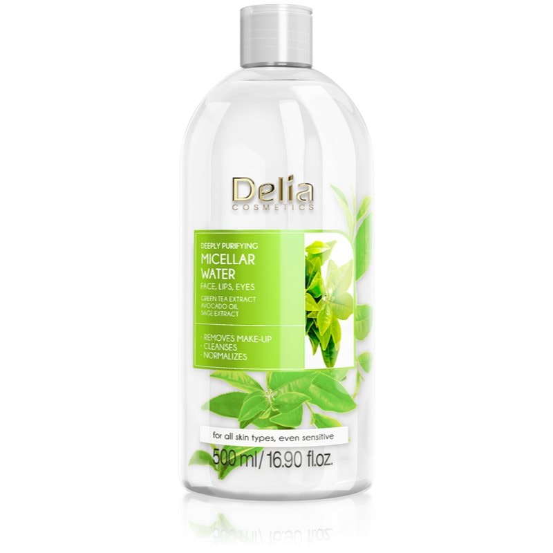 Delia Cosmetics Delia Cosmetics Micellar Water Green Tea освежаваща почистваща мицеларна вода - Унисекс парфюм 500мл - Сравни цени от 1 магазин с безплатна доставка