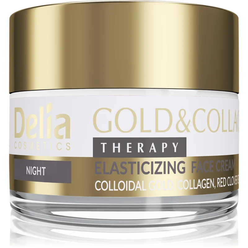 Delia Cosmetics Gold & Collagen Therapy нощен крем увеличаващ еластичността на кожата - Грижа за лице - Сравни цени от 1 магазин с безплатна доставка