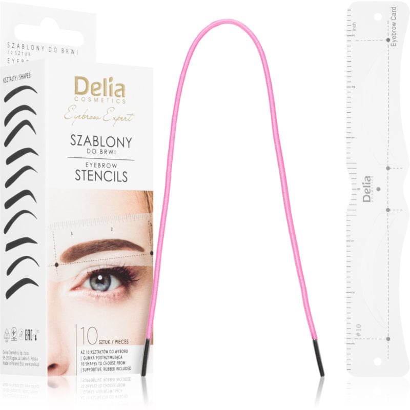 Delia Cosmetics Eyebrow Expert Eyebrow Stencils Шаблони за вежди 1 бр.