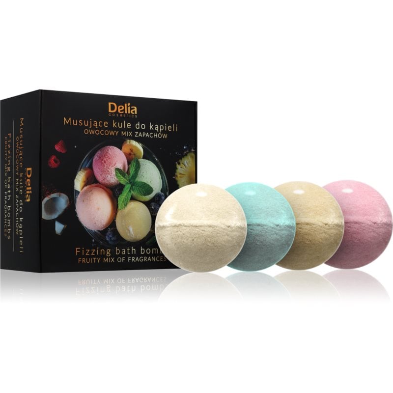 Delia Cosmetics Fizzing Bath Bombs Fruity Mix подаръчен комплект за вана