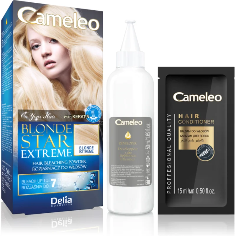 Delia Cosmetics Cameleo Blonde Star Extreme изсветляваща пудра с кератин