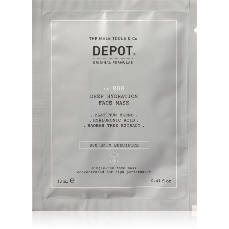 DEPOT 800 SKIN SPECIFICS NO. 808 DEEP HYDRATATION FACE MASK хидратираща в дълчина маска за мъже 12x