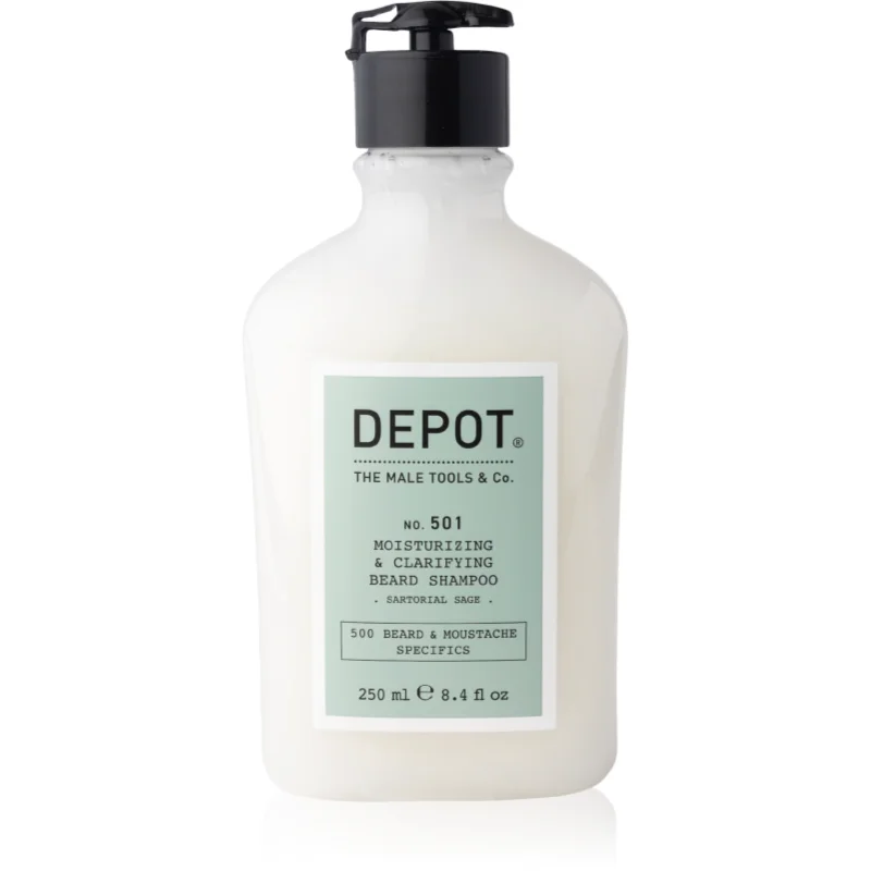 Depot 500 BEARD & MOUSTACHE SPECIFICS NO. 501 MOISTURIZING & CLARIFYING BEARD SHAMPOO хидратиращ шампоан за брадата