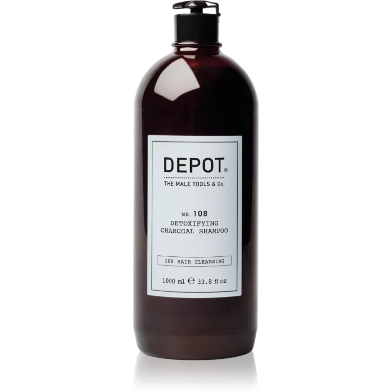 DEPOT 100 HAIR CLEANSING NO. 108 DETOXIFYING CHARCOAL SHAMPOO почистващ детоксикиращ шампоан за всички видове коса