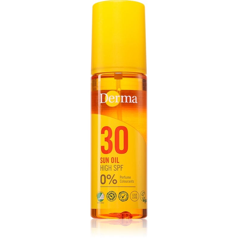 Derma Sun Oil масло за грижа и придобиване на тен SPF 30