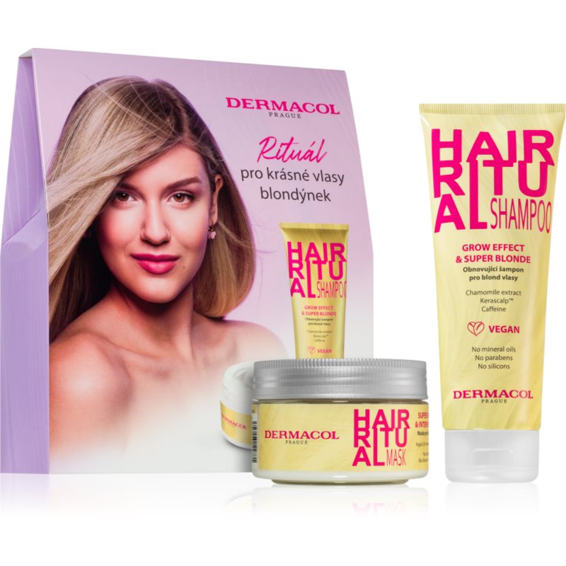 Dermacol Hair Boost Blonde подаръчен комплект за руса коса - Комплект - Сравни цени от 1 магазин с безплатна доставка