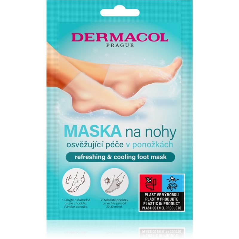 Dermacol Foot Mask Refreshing & Cooling регенерираща маска за ходила под формата на чорапи с освежаващ ефект - Грижа за тяло - Сравни цени от 1 магазин с безплатна доставка
