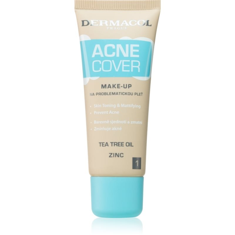 Dermacol Acne Cover успокояващ фон дьо тен с Tea Tree oil - Грим - Сравни цени от 1 магазин с безплатна доставка