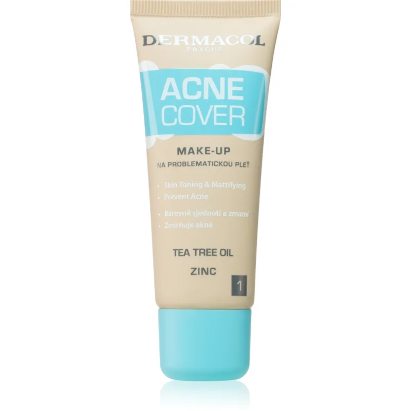 Dermacol Acne Cover успокояващ фон дьо тен с Tea Tree oil - Грим - Сравни цени от 1 магазин с безплатна доставка