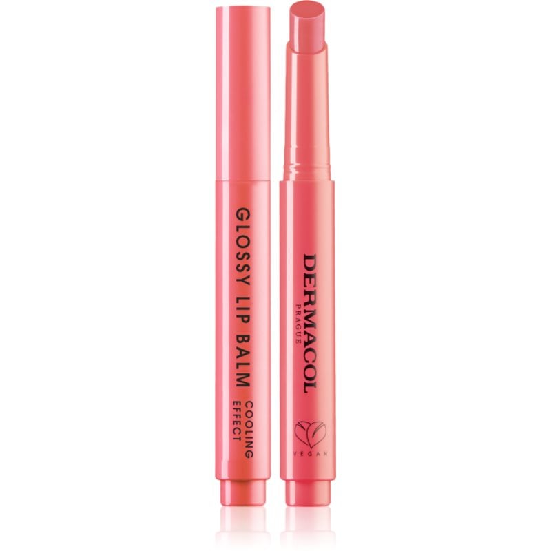Dermacol Beauty Stick Glossy Lip Balm гланц-грижа за устни с охлаждащ ефект аромати 05 Strawberry