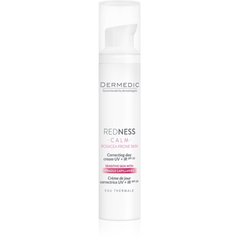 Dermedic Redness Calm коригиращ крем за чувствителна и зачервена кожа SPF 20 - Грижа за лице - Сравни цени от 1 магазин с безплатна доставка