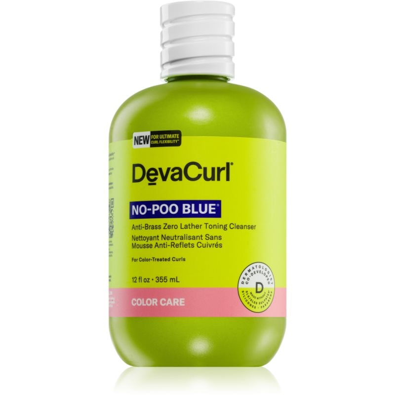DevaCurl DevaCurl No-Poo Blue® хидратиращ шампоан за чуплива и къдрава коса неутрализиращ кафеникавите оттенъци - Унисекс парфюм 355мл - Сравни цени от 1 магазин с безплатна доставка