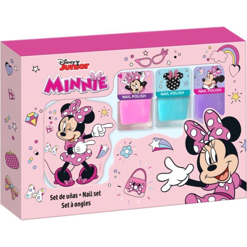 Disney Minnie Nail Set комплект лак за нокти за деца 3y+ Pink, Blue, Purple - Комплект - Сравни цени от 1 магазин с безплатна доставка