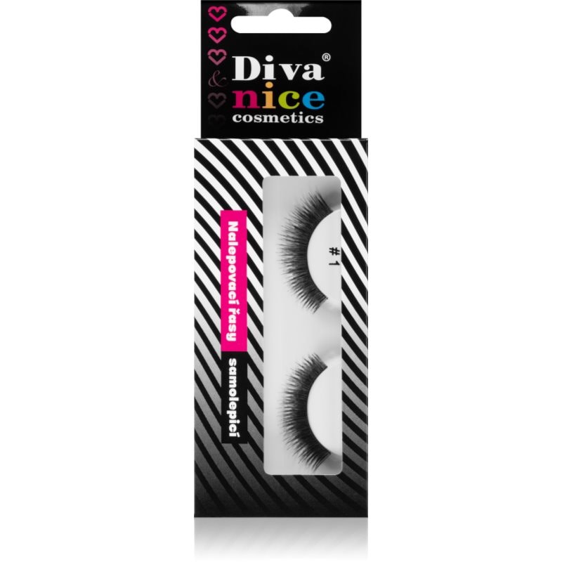 Diva & Nice Cosmetics Accessories Lashes изкуствени мигли от естествен косъм No. 1 - Грим - Сравни цени от 1 магазин с безплатна доставка