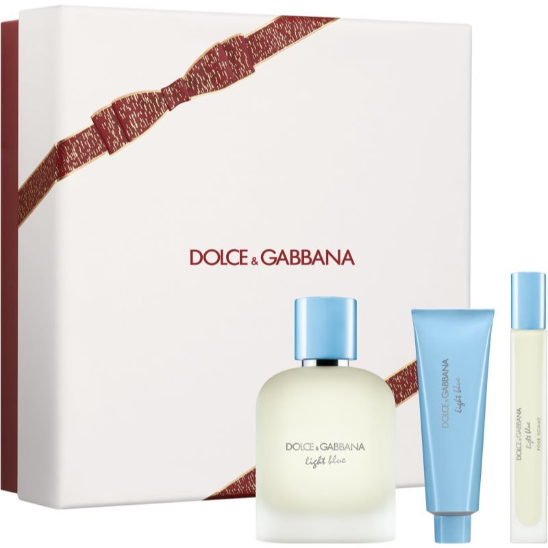 Dolce & Gabbana Light Blue Pour Homme EDT Trio Gift Set подаръчен комплект за мъже