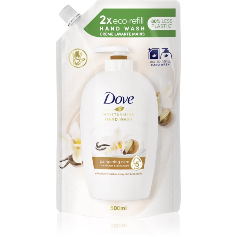 Dove Purely Pampering Shea Butter & Vanilla течен сапун пълнител масло от шеа и ванилия