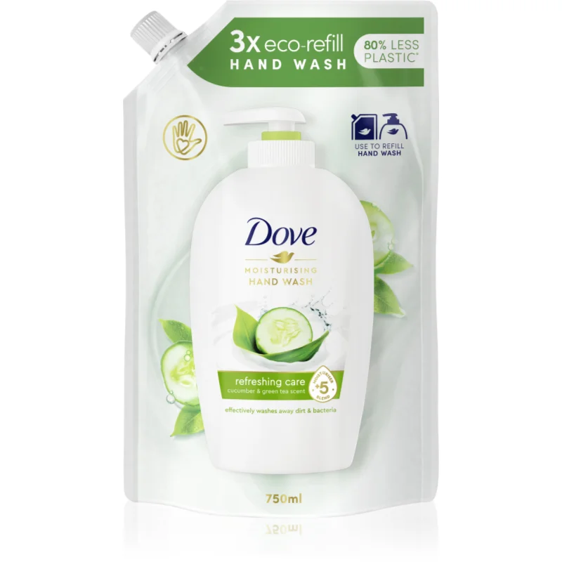 Dove Refreshing Care течен сапун пълнител Cucumber & Green Tea