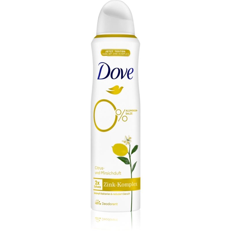 Dove 0% ALU Citrus and Peach дезодорант с 48 часов ефект Citrus & Peach - Грижа за тяло - Сравни цени от 1 магазин с безплатна доставка