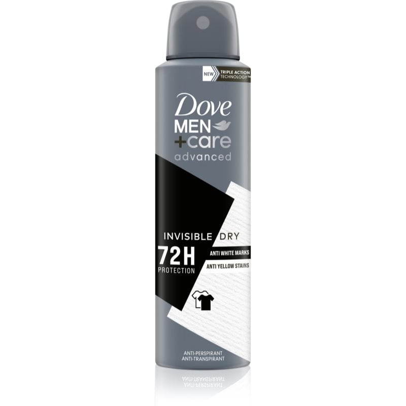 Dove Men+Care Antiperspirant антиперспирант срещу бели и жълти петна 72 ч. Invisibile Dry