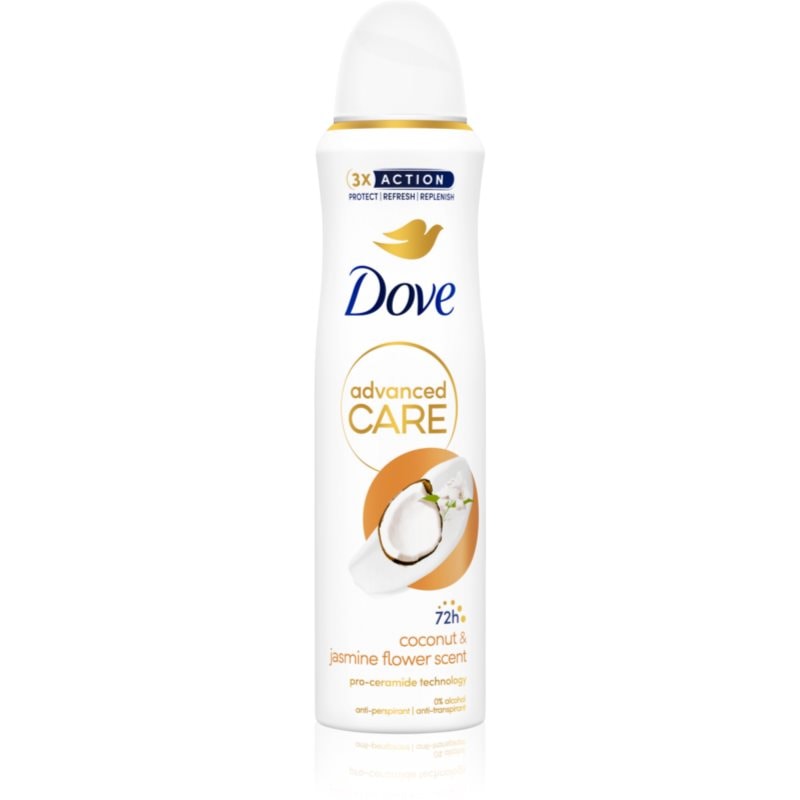 Dove Dove Advanced Care Coconut & Jasmine Flower Scent дезодорант спрей - Унисекс парфюм 150мл - Сравни цени от 1 магазин с безплатна доставка