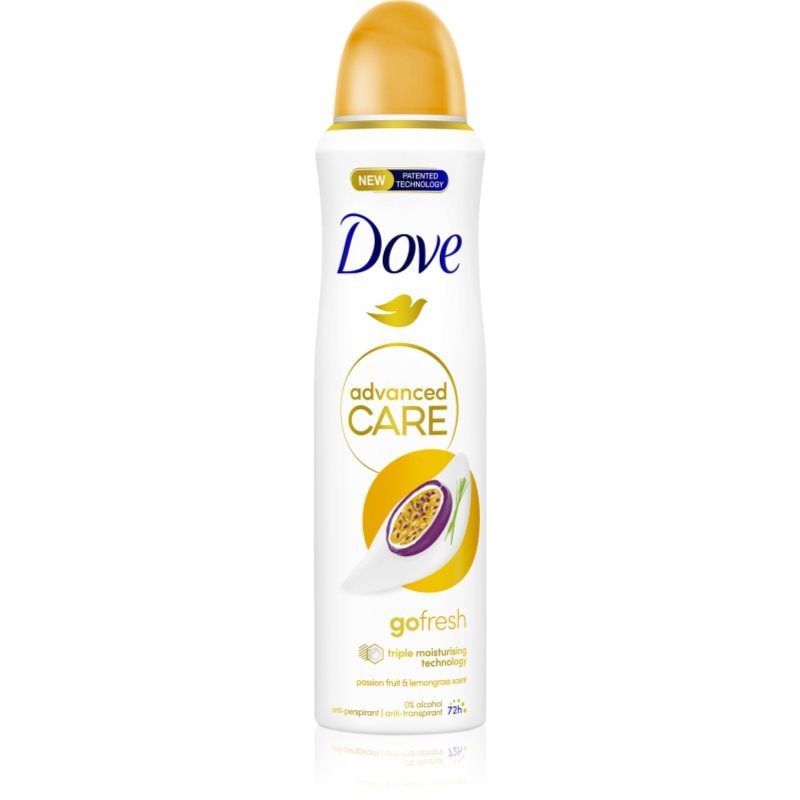 Dove Dove Advanced Care Go Fresh Passion Fruit & Lemongrass Scent дезодорант спрей - Унисекс парфюм 150мл - Сравни цени от 1 магазин с безплатна доставка