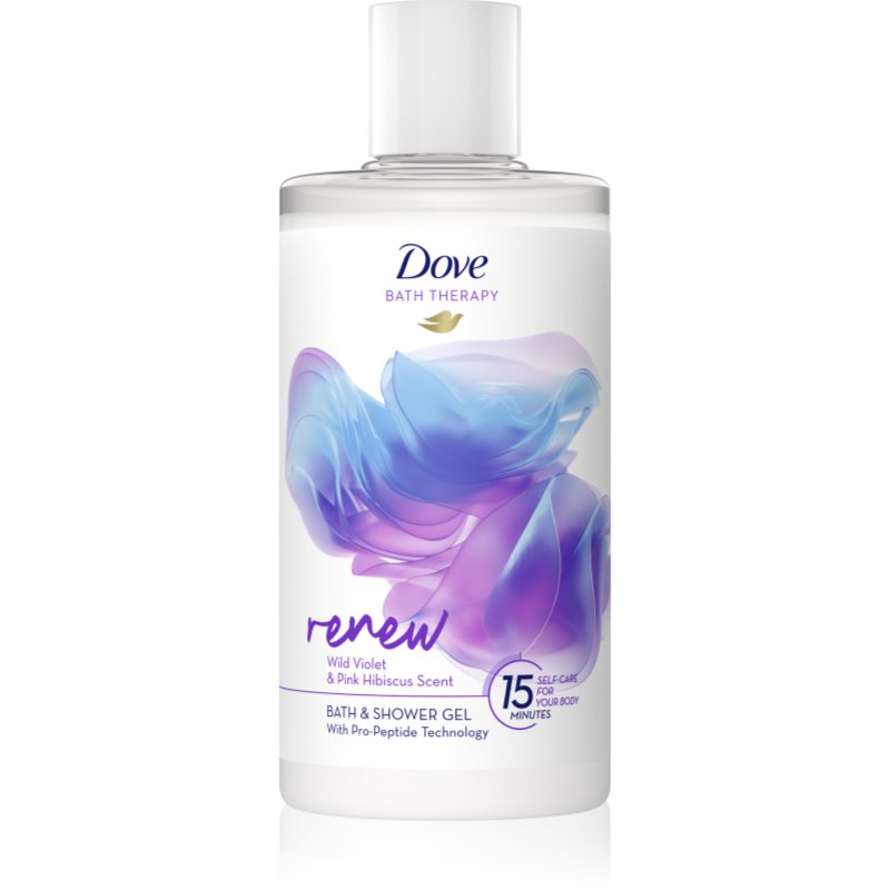 Dove Dove Bath Therapy Renew Гел за душ и вана Wild Violet & Pink Hibiscus - Унисекс парфюм 400мл - Сравни цени от 1 магазин с безплатна доставка