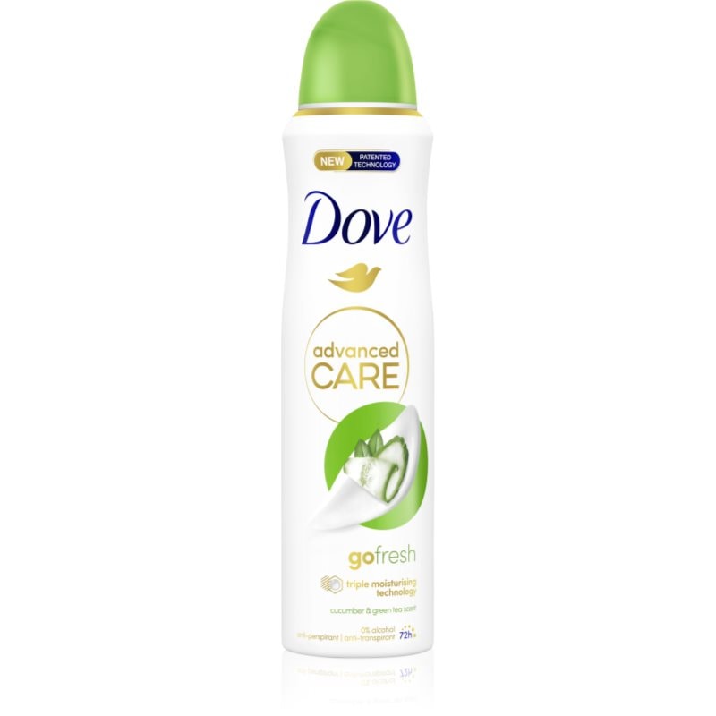 Dove Advanced Care Go Fresh Cucumber & Green Tea дезодорант спрей Cucumber & Green Tea - Грижа за тяло - Сравни цени от 1 магазин с безплатна доставка